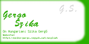 gergo szika business card