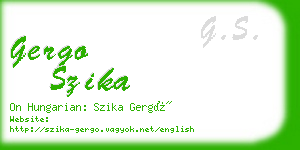 gergo szika business card